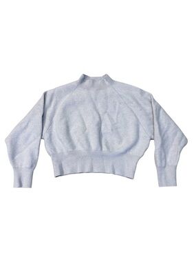 Canada Goose Mist Grey Holton Mock Neck Cropped Sweater